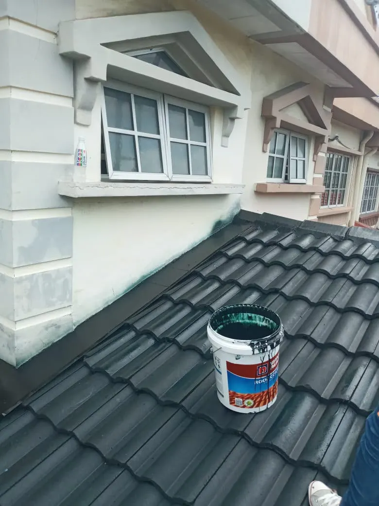 Cat bumbung lama - hasil kerja
